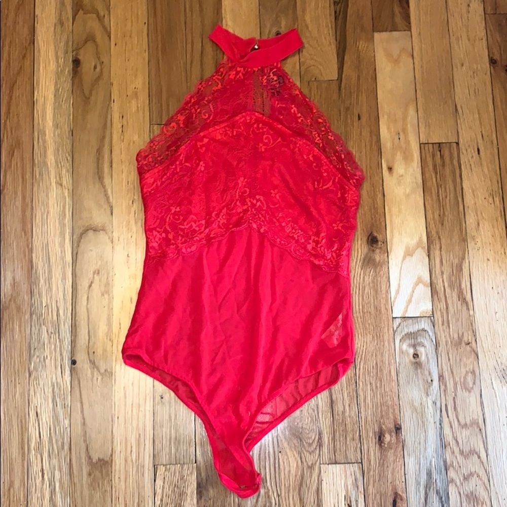 Red bodysuit